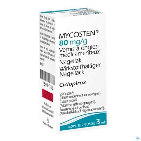 Mycosten 80mg/g Vernis A Ongles Medicament 1fl 3ml