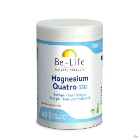Be-Life Magnesium Quatro 550 Energie & Anti-Fatigue 60 Gélules