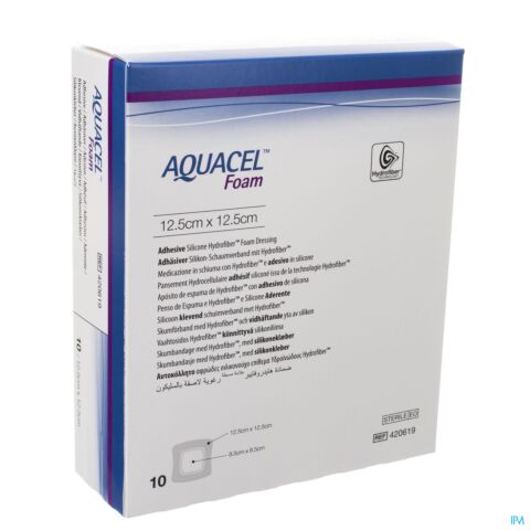 Aquacel Pans Mousse Adh Hydrofiber 12,5x12,5cm 10