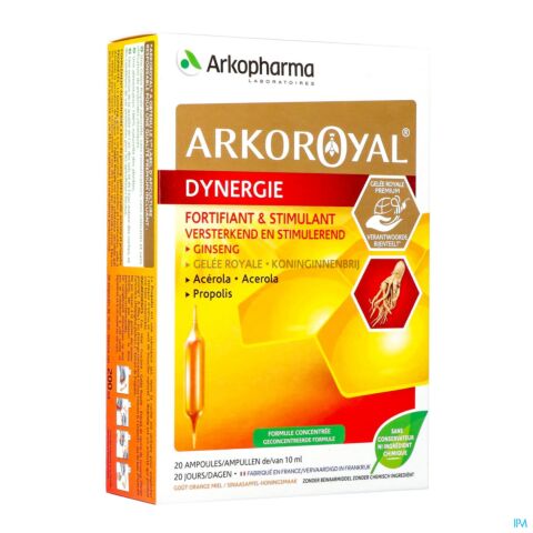 Arkopharma ArkoRoyal Dynergie Fortifiant & Stimulant 20 Ampoules de 10ml