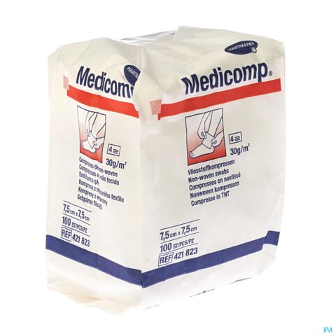 Hartmann Medicomp Compresses Non-Stériles 4 Plis 7,5x7,5cm 100 Pièces