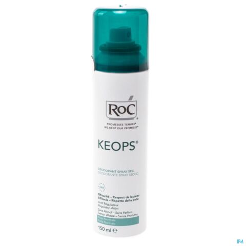Roc Keops Déodorant Sec Sans Parfum Sans Alcool Spray 150ml