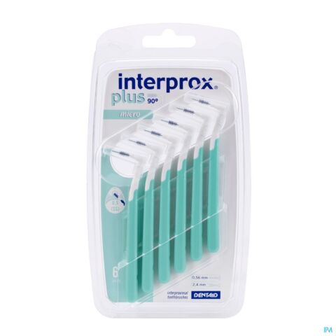 Interprox Plus Micro Brossettes Interdentaires Vertes 0.9 6 Pièces