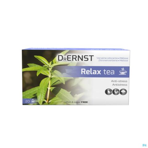 Dr Ernst Relax Tea Anti-Stress Tisane Verveine Odorante & Mélisse 20 Infusions