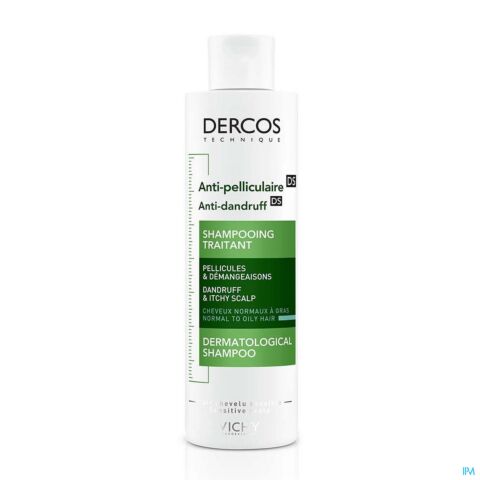 Vichy Dercos Shampooing Anti-Pelliculaire DS Cheveux Normaux à Gras Flacon 200ml