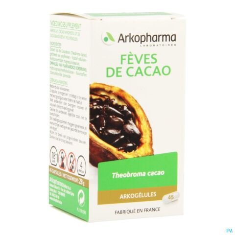 Arkopharma Arkogélules Fèves de Cacao 45 Gélules