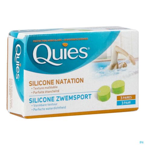 Quies Protection Auditive Silicone Natation Adulte 3 Paires