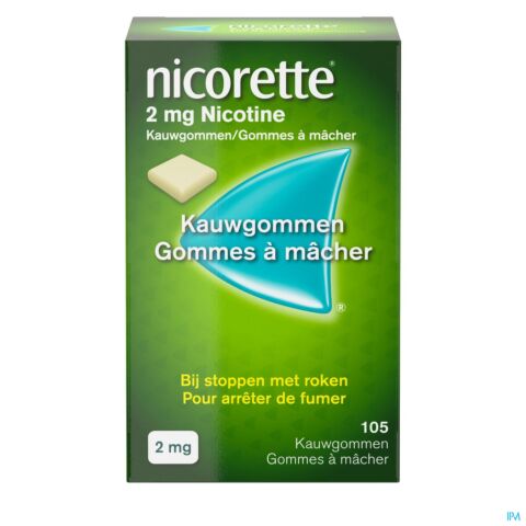 Nicorette 2mg Nicotine 105 Gommes à Mâcher