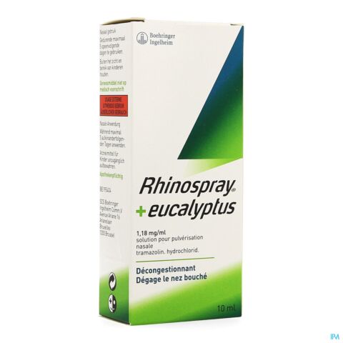 Rhinospray+ Eucalyptus 1,18mg/ml Solution pour Pulvérisation Nasale 10ml