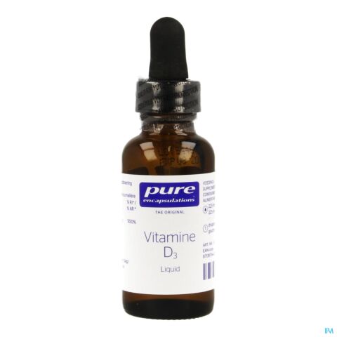 Pure Encapsulations Vitamine D3 Liquid Flacon Compte Gouttes 22,5ml