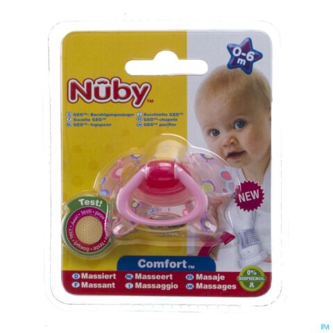 Nuby C Sucette Pp Silicone Geo Ortho 0 6m