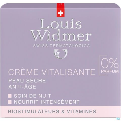 Louis Widmer Crème de Nuit Vitalisante Sans Parfum Pot 50ml