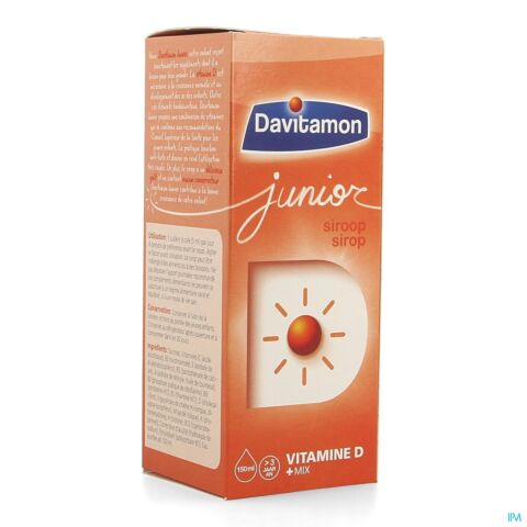 Davitamon Junior Vitamine D + Mix Enfants +3 ans Sirop Flacon 150ml
