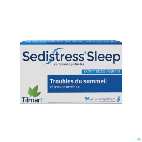 Sedistress Sleep 500mg Troubles du Sommeil Tension Nerveuse 56 Comprimés Pelliculés