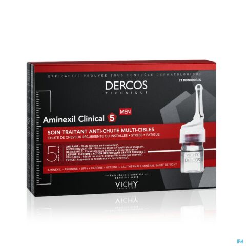 Vichy Dercos Aminexil Clinical 5 Hommes 6ml x 21 Ampoules