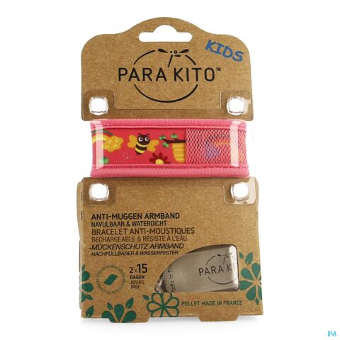 Para'kito Kids Bracelet Enfants Abeille Anti-Moustiques + 2 Recharges