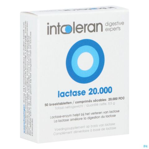Intoleran Lactase 20 000 Fcc Comp 50