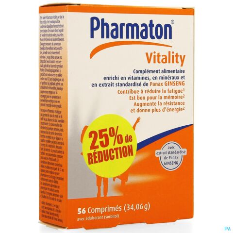 Pharmaton Vitality Comp 56 Promo 25% Gratuit