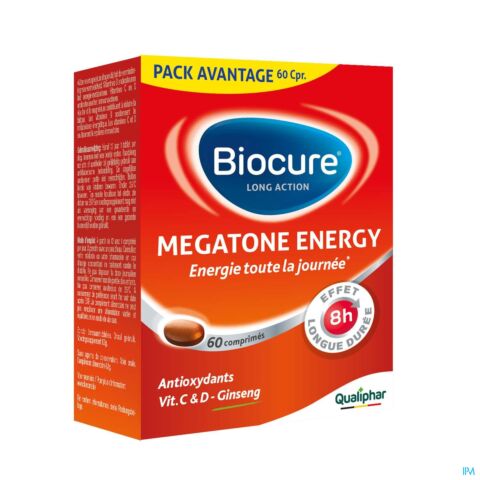 Biocure Long Action Megatone Energy Boost Adultes 60 Comprimés