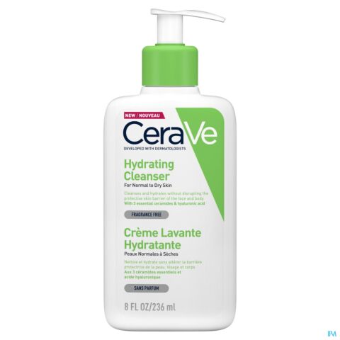 CeraVe Crème Lavante Hydratante Flacon Pompe 236ml