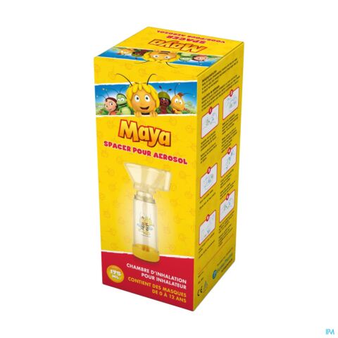 Eureka Pharma Maya l'Abeille Chambre d'Inhalation pour Inhalateur 175ml + Masques 0-12 ans