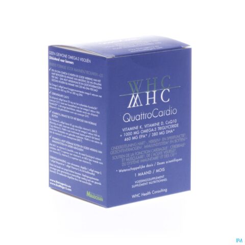 QuattroCardio CoQ10 + Omega 3 + Vitamines D3 & K2 60 Softgels + 30 Comprimés