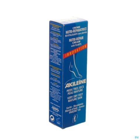 Akileïne Bleu Crème Nutri-Réparatrice Pieds Secs Tube 100ml