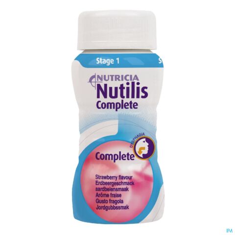 Nutilis Complete Stage 1 Arôme Fraise Bouteilles 4x125ml
