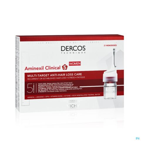 Vichy Dercos Aminexil Clinical 5 Femmes 6ml x 21 Ampoules