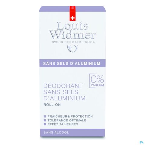 Louis Widmer Déodorant Roll-On Sans Sels d'Aluminium Sans Parfum 50ml