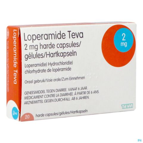 Loperamide Teva 2mg 20 Gélules