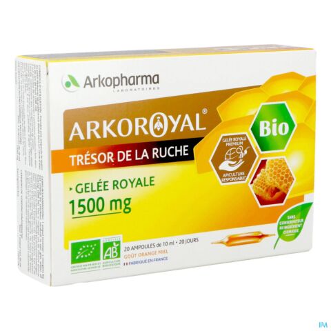 Arkopharma ArkoRoyal Gelée Royale 1500mg Bio 20 Ampoules de 10ml