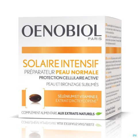 Oenobiol Solaire Intensif Préparateur Peau Normale 30 Gélules