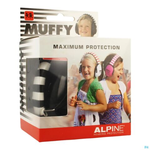 Alpine Muffy Casque Anti-Bruit Enfant Noir/Blanc 1 Pièce