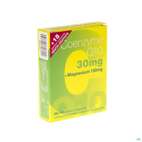 Revogan Coenzyme Q10 30mg + Magnesium 30 Comprimés + 15 Comprimés Gratuits