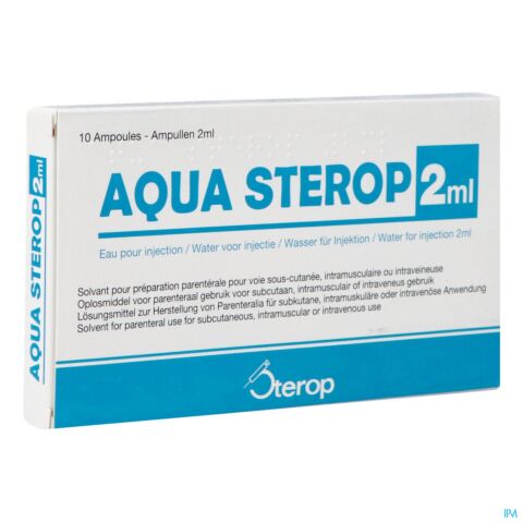Aqua Sterop Eau pour Injection Ampoules 10 x 2ml