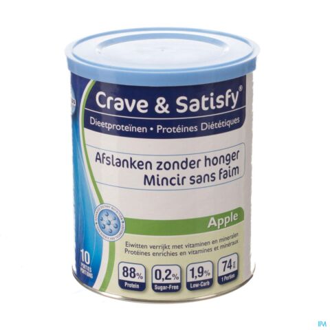 Crave Satisfy Proteines Diet Apple Pdr Pot 200g