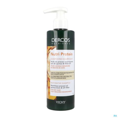 Vichy Dercos Nutrients Nutri Protein Shampooing Nourrissant Cheveux Désséchés Flacon Pompe 250ml