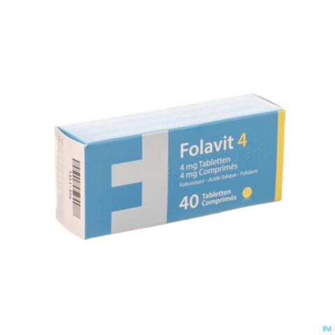Folavit 4mg Acide Folique 40 Comprimés