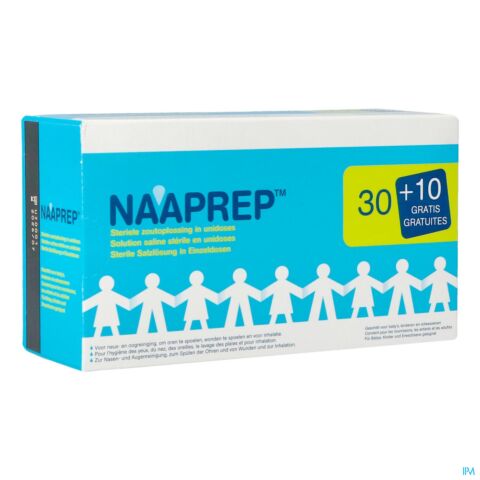 Naaprep 5ml Solution Physiologique Stérile 30 + 10 Unidoses Gratuites