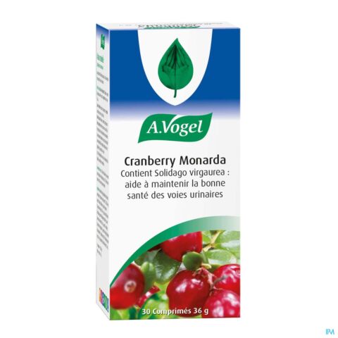 A. Vogel Cranberry Monarda Problèmes Urinaires 30 Comprimés