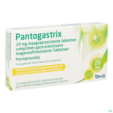 Pantogastrix Teva 20mg 14 Comprimés Gastro-Résistants