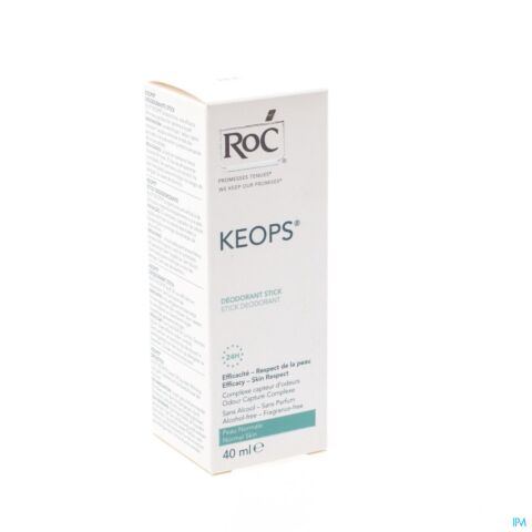 Roc Keops Déodorant Stick Sans Parfum Sans Alcool 40ml