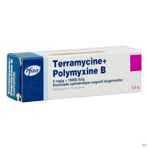 Terramycine + Polymyxine B Pommade Ophtalmique Tube 35g