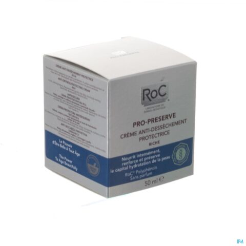 Roc Pro-Preserve Crème Anti-Dessèchement Protectrice Riche Pot 50ml