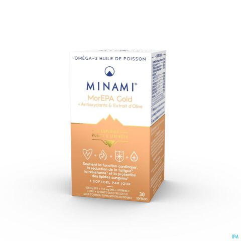 Minami MorEPA Gold Antioxydants & Extrait d'Olive 30 Softgels