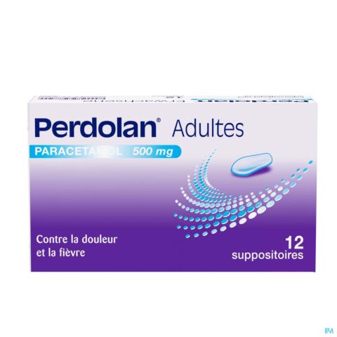 Perdolan Adultes Paracétamol 500mg 12 Suppositoires