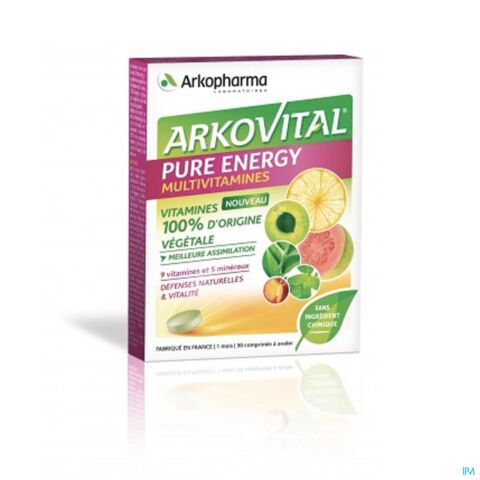 Arkopharma Arkovital Pure Energy Multivitamines 30 Comprimés