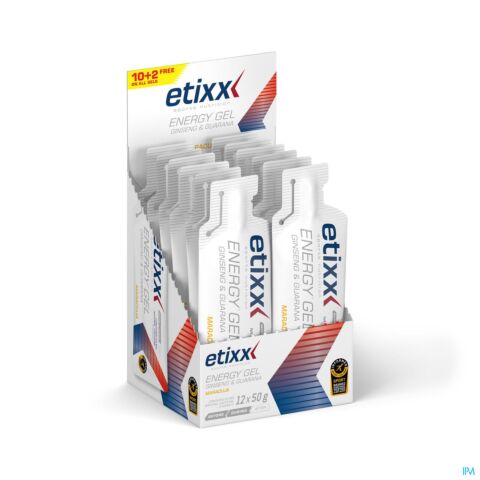 Etixx Performance Ginseng & Guarana Energy Gel Maracuja 12x50g