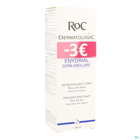 Roc Enydrial Extra-emollient Baume Corps 200ml -3€